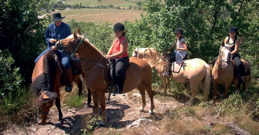 Randonnée à cheval près de Annonay